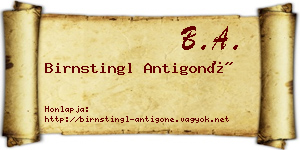 Birnstingl Antigoné névjegykártya